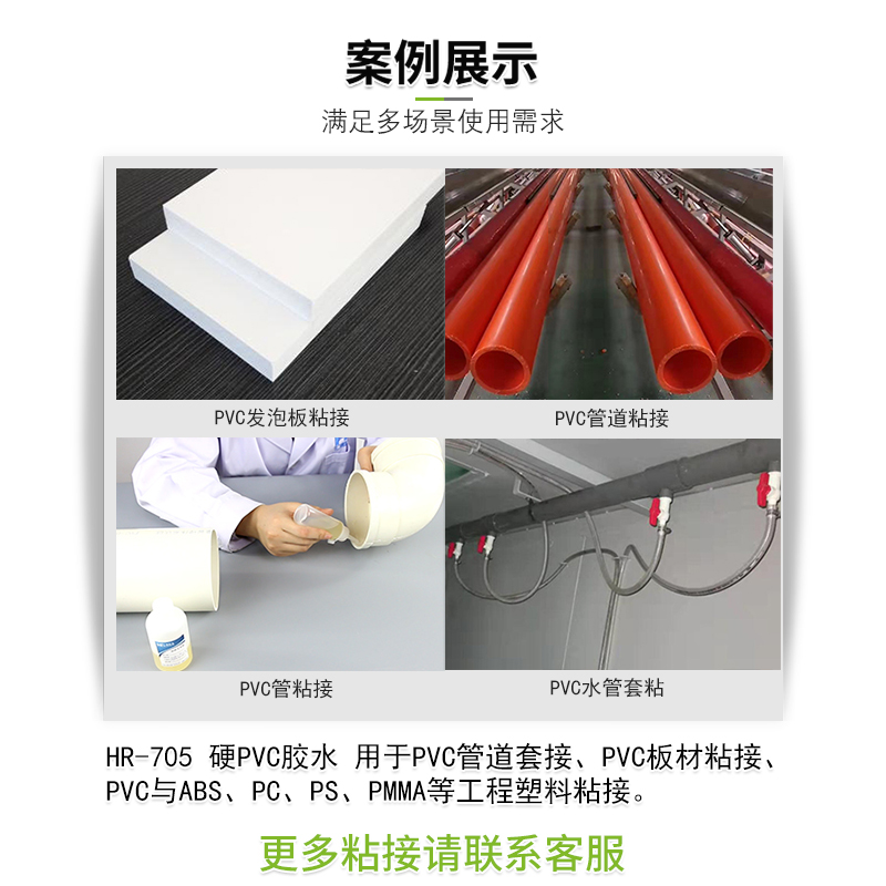 汇瑞705硬质PVC胶水防水高强度粘聚氯乙烯塑料板材管材专用胶粘剂 - 图0