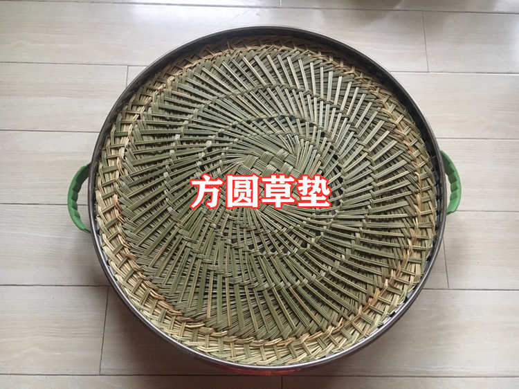 厂家直销圆形草垫蒸笼草垫小笼垫包子饺子垫笼屉垫不粘蒸包子垫-图3