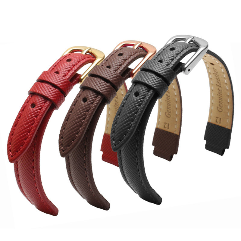 女士真皮适配卡西欧凸口8 10mm表带 nexuiz力热配件