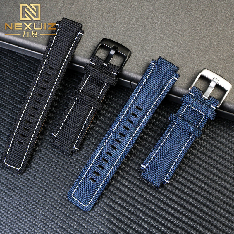 适配天美时潮汐指南针尼龙帆布表带 nexuiz力热配件