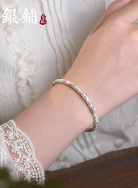 吴越老银铺足银9999福沁手镯