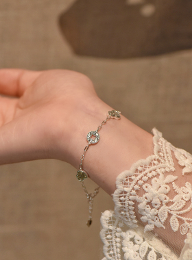 吴越老银铺足银9999碎琼葫手链女