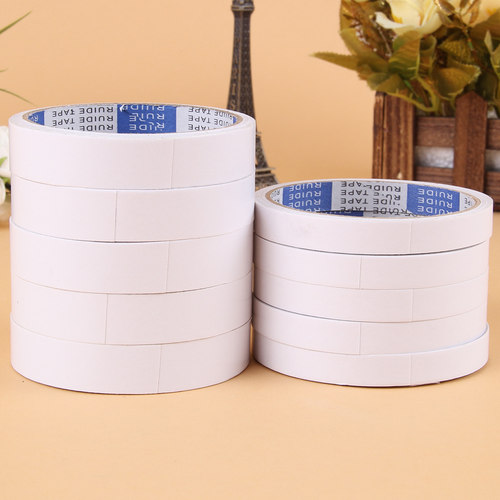 双面胶带胶纸宽0.8cm 手工纸胶带1.8cm 瑞得办公用品 手工高粘双面胶10卷12mm学生手工纸双面胶 - 图3