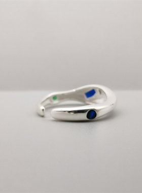 情侣925纯银原创INS镶嵌戒指百搭