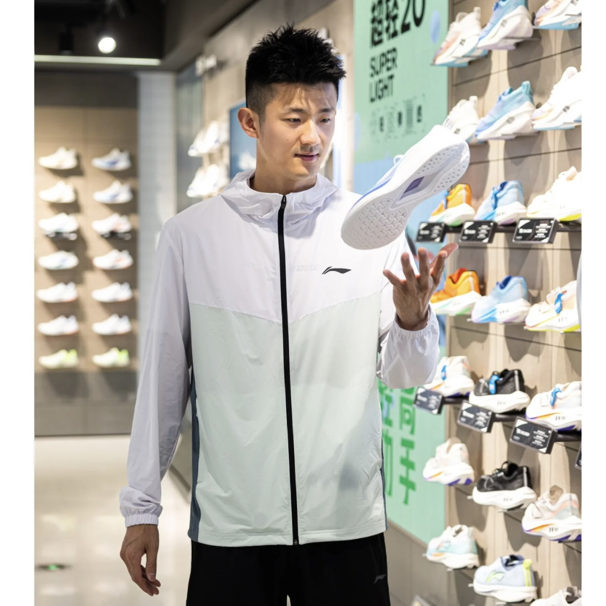 李宁运动冰感风衣男女夏薄款防晒皮肤衣跑步外套AFDU163 AFDT185 - 图0
