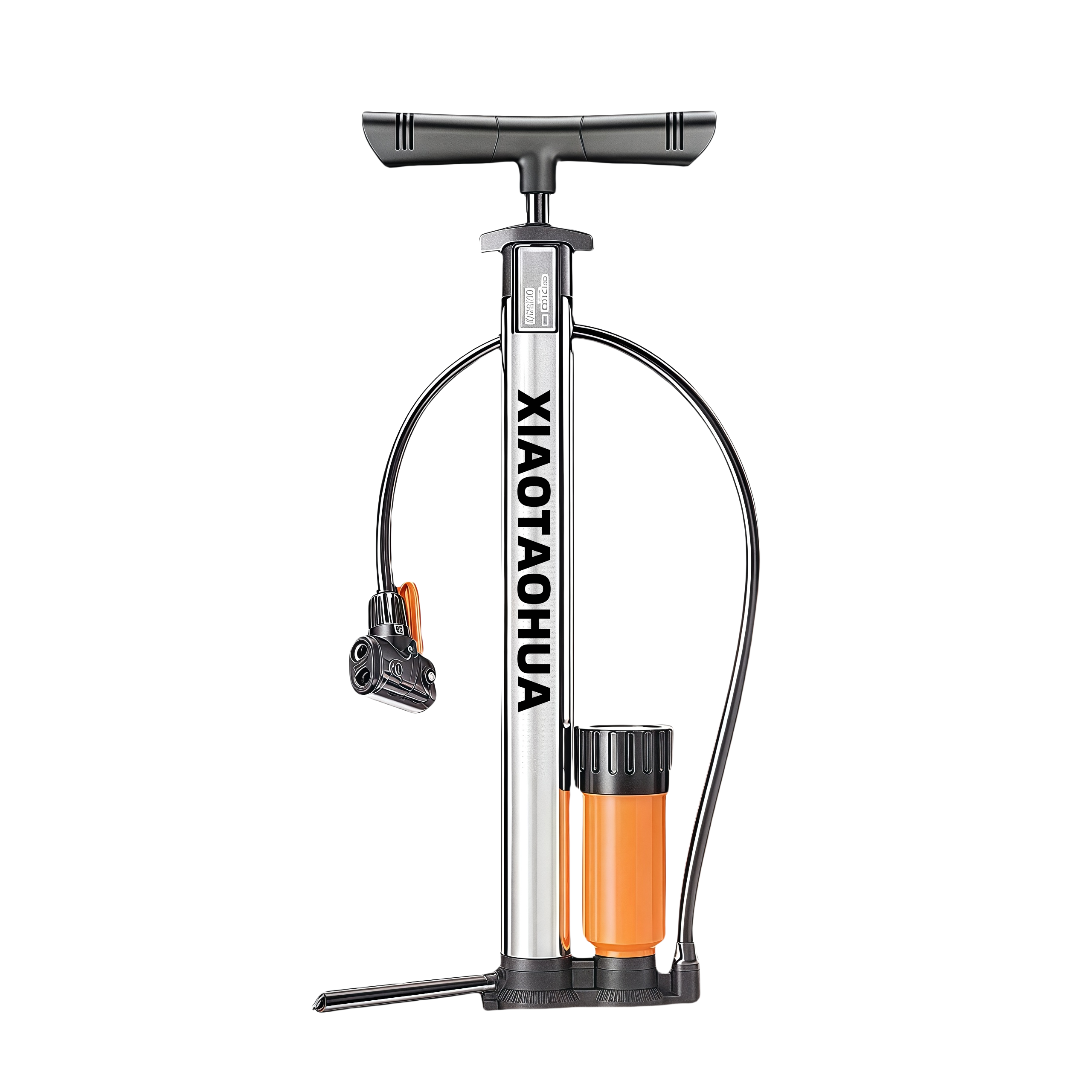 打气筒自行车电动车汽车充气泵通用型不锈钢便携式气管子家用高压 - 图3