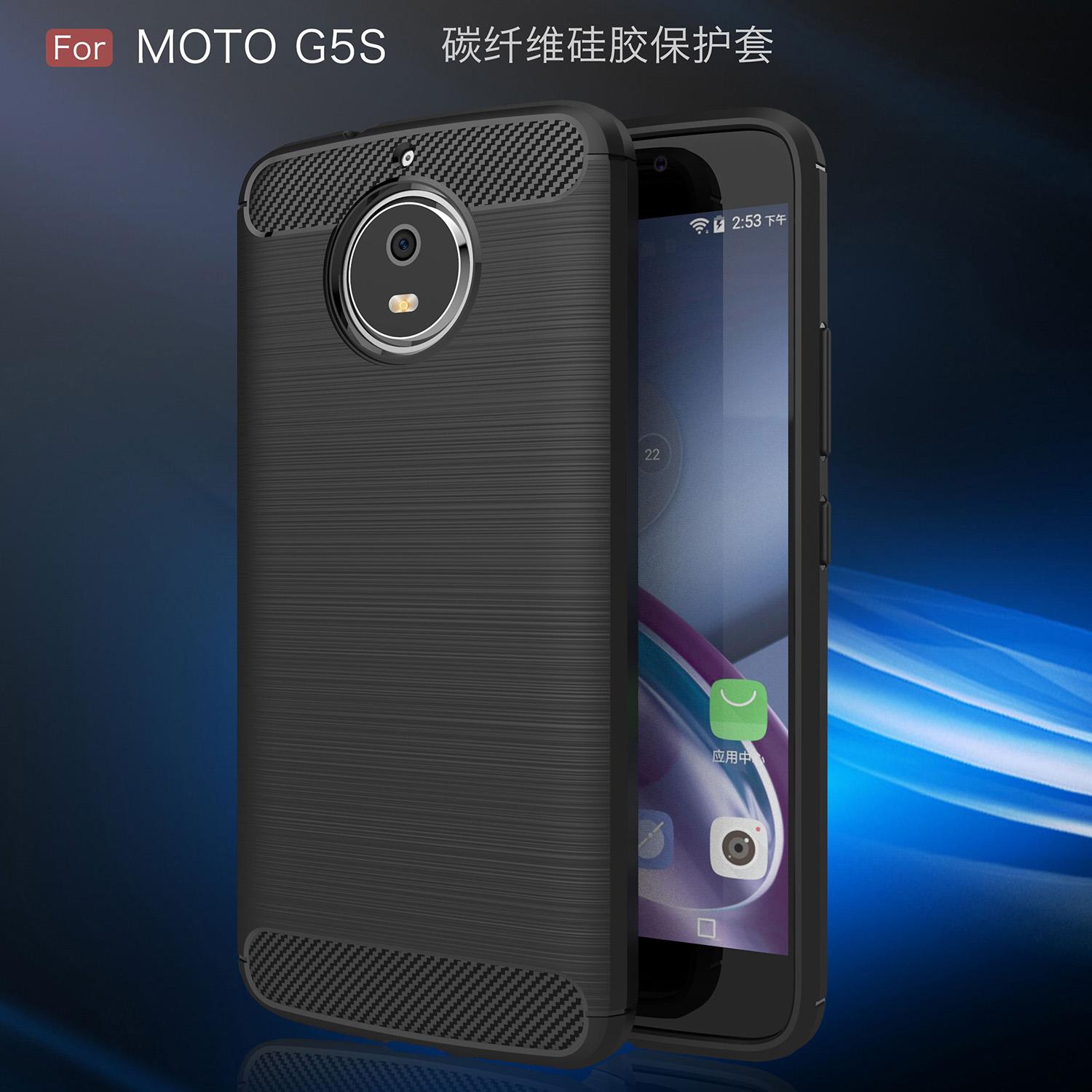 MOTOG5S手机壳透气moto g5s商务硅胶套青柚碳纤维后盖软壳摩托罗 - 图0
