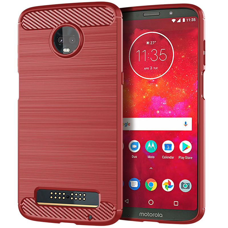 适用Moto Z3Play手机壳 Moto Z3 Play保护套拉丝防滑硅胶防摔软壳 - 图1