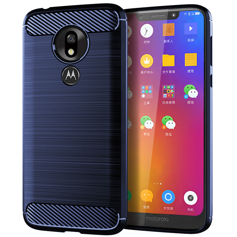 适用Moto G7Play美版手机壳 Moto G7 Play保护套拉丝硅胶防摔软壳 - 图2