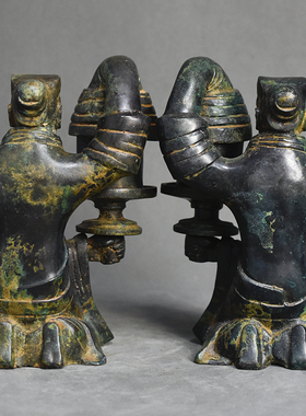 长信宫灯一对仿古青铜器纯铜灯具复古家居装饰影视道具工艺品摆件