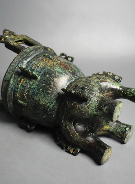 青铜器四足甗古代蒸锅