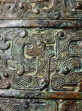 御如意纯铜花瓶餐厅装饰摆件古玩