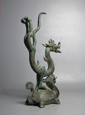 御如意纯铜龙摆件工艺品古玩摆设