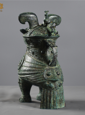 御如意商代妇好鸮尊青铜摆件