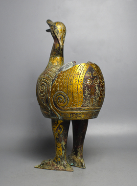 青铜器妇好鴞尊鸟尊纯铜摆件