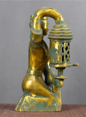 仿古风鎏金长信宫灯礼品影视道具