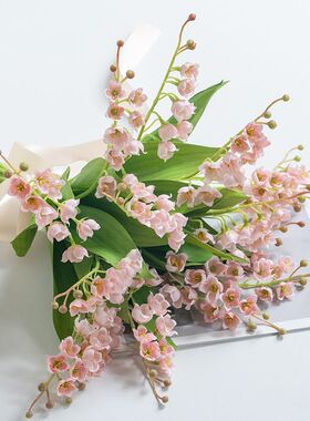 ins仿真花风铃清新假花花束插花兰花摆件手捧花餐桌装饰摆设
