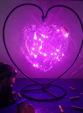 led灯夜光玻璃摆件吊瓶幸运星