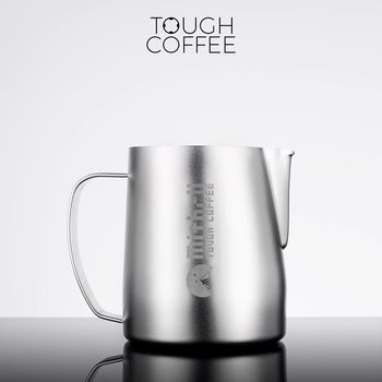 Stubborn Coffee Mithril Latte Art Tank Stainless Steel Competition Edition Milk Frother Cup Embossed Pointed mouth round mouth