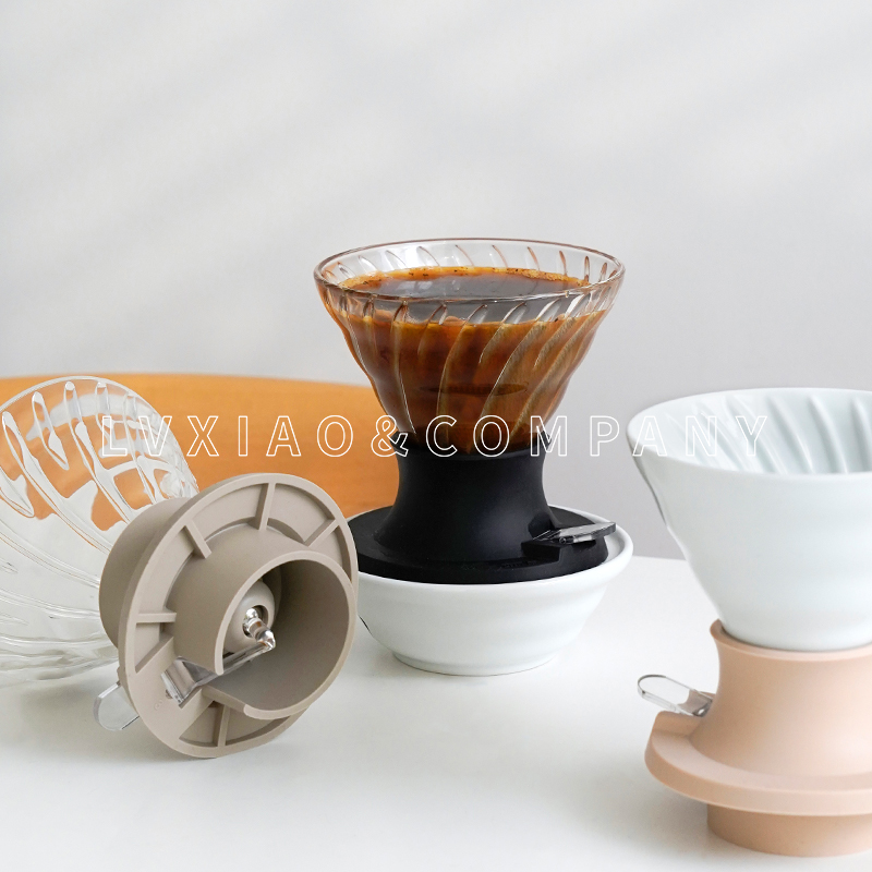 HARIO日本聪明杯 V60咖啡滤杯手冲玻璃滴纸大漏斗分享壶器具套装-图0