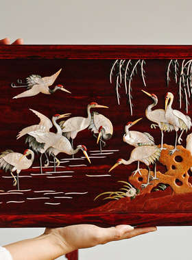 百宝巧嵌仙鹤，古雅隽丽之韵