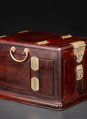 印度小叶紫檀中式风珠宝箱首饰盒