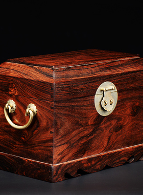 印度小叶紫檀中式风珠宝官皮箱