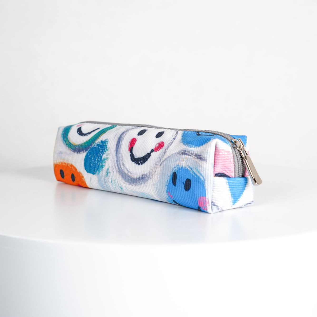 无则艺【笔袋】原创学生收纳包办公笔袋包印花时尚简约百搭笑脸,淘宝优惠券,粉丝福利购,淘宝优惠卷