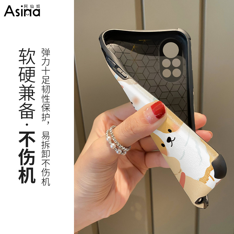 狗狗家族适用nova10手机壳新款nova9pro仿皮可爱nova8萌宠软nova11全包防摔网红nove7se创意女款5小众6保 - 图2