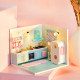 DIY cottage, parent-child handmade wood creative home play