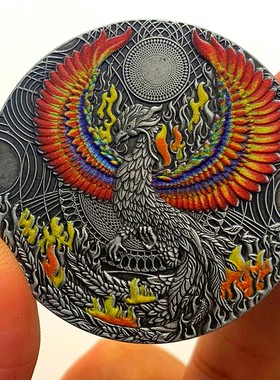 彩绘动物古银创意魔术金币把玩