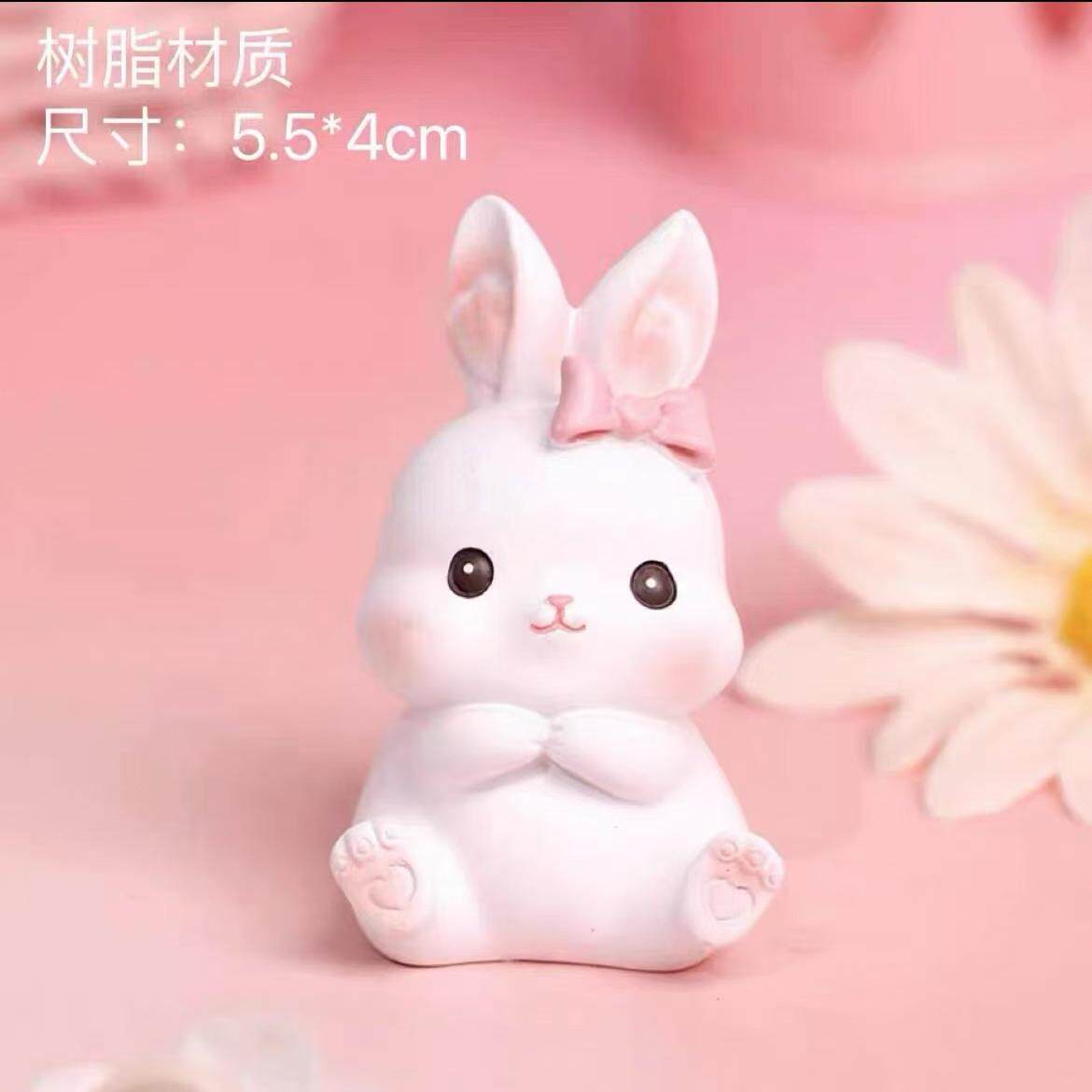 中秋节小兔子蛋糕装饰可爱玉兔胡萝卜摆件儿童生日派对甜品台摆件