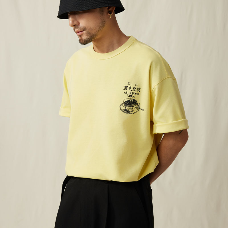 SUPERTOFU玩味镜像图案 涩魂豆腐 250g新疆长绒棉短袖T恤 SS25 - 图3