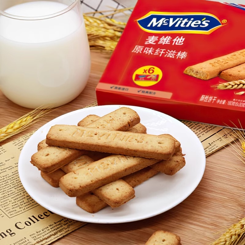 英国McVities麦维他全麦消化饼 手指饼纤滋棒百年品牌下午茶点心 - 图1