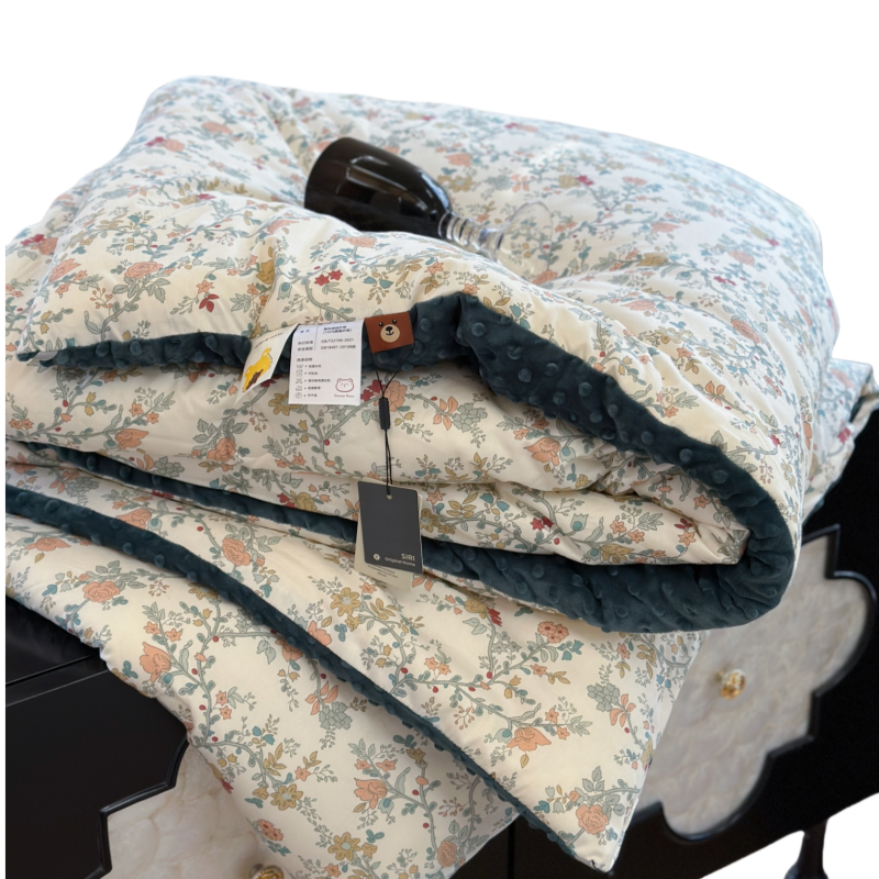 韩国全棉豆豆被子可机洗小碎花纯棉春秋被加厚保暖冬被暖气房被子,淘宝优惠券,粉丝福利购,淘宝优惠卷