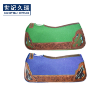 Century Rui Western part saddle cushion sweat drawer rear cushion saddle cushion wool blend leather pattern cushion hollowed out against horseback