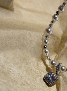 经典款 A级锆石+施华洛珍珠3mm 5mm 6mm项链