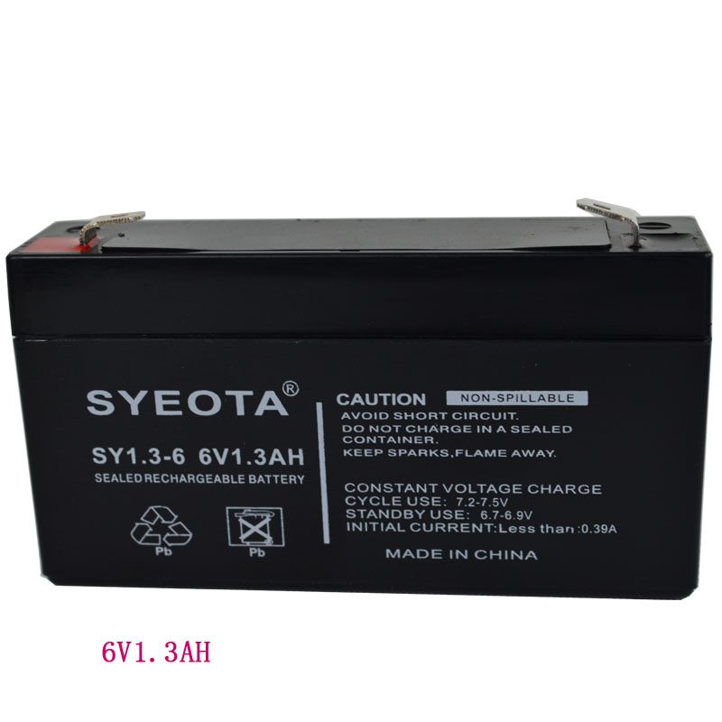 6v1.3ah蓄电池6v1.2AH电池考勤机门径消防麻将机电瓶电子称-图3
