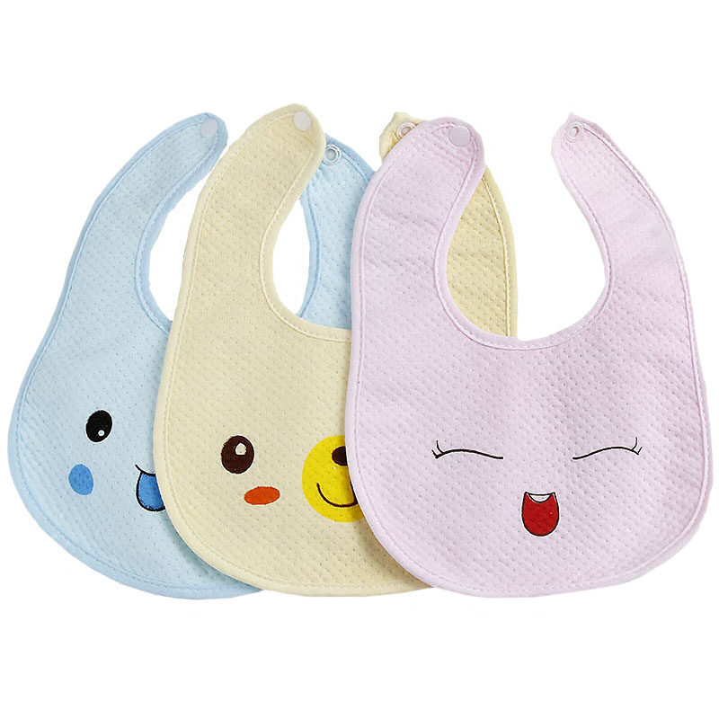 五条装 包邮婴儿宝宝防水口水巾棉绒围嘴围兜 幼儿新生儿按扣围兜,淘宝优惠券,粉丝福利购,淘宝优惠卷
