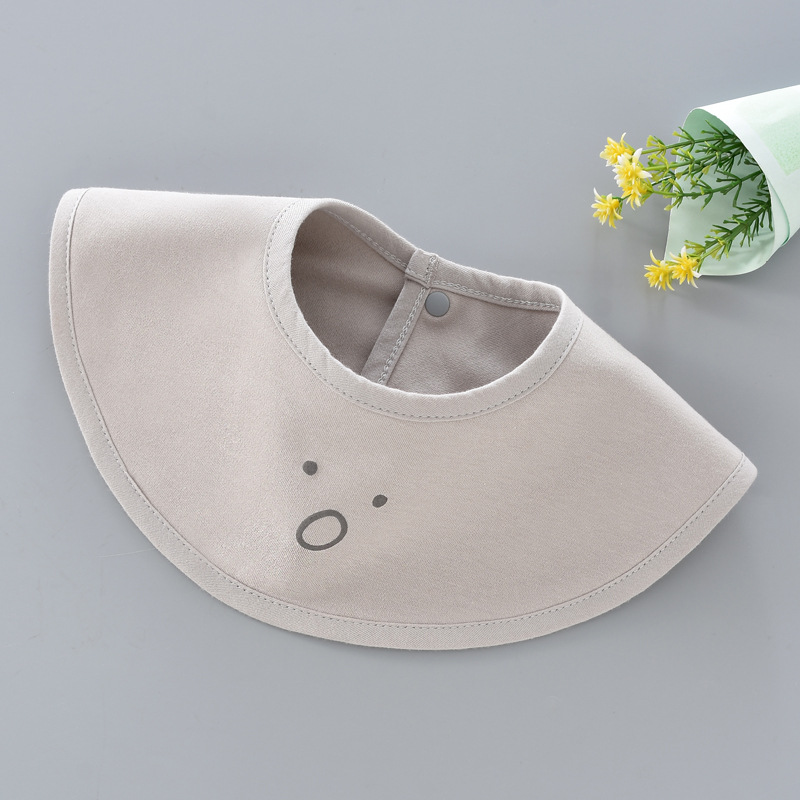 Solid color baby bibs children's petal saliva towel