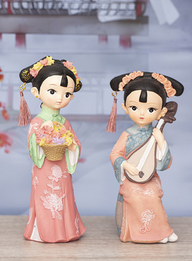 少女心汉服宫廷佳人格格摆件送