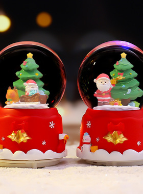 圣诞老人水晶球麋鹿圣诞树