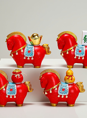 马上发财马年摆件新年礼物家居