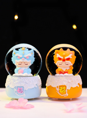 吉祥好寓意神兽水晶球发光桌面