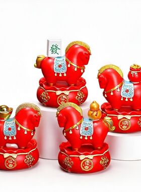 马上有钱马年摆件新年礼物桌面