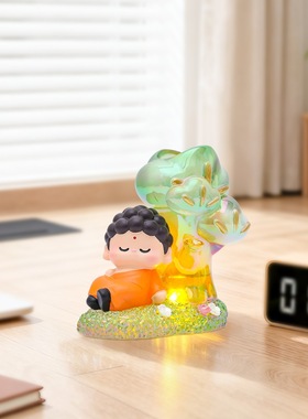 网红同款如意小佛祖笔筒灯学生