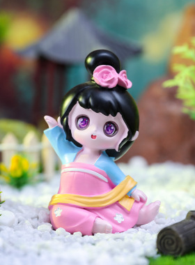 国潮少女手办瑜伽女孩桌面摆件