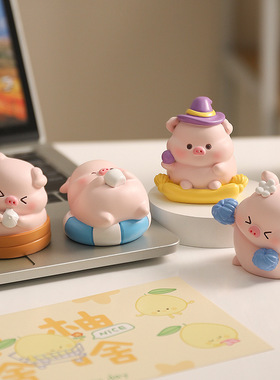 卡通可爱萌宠嘟嘟猪桌面小摆件