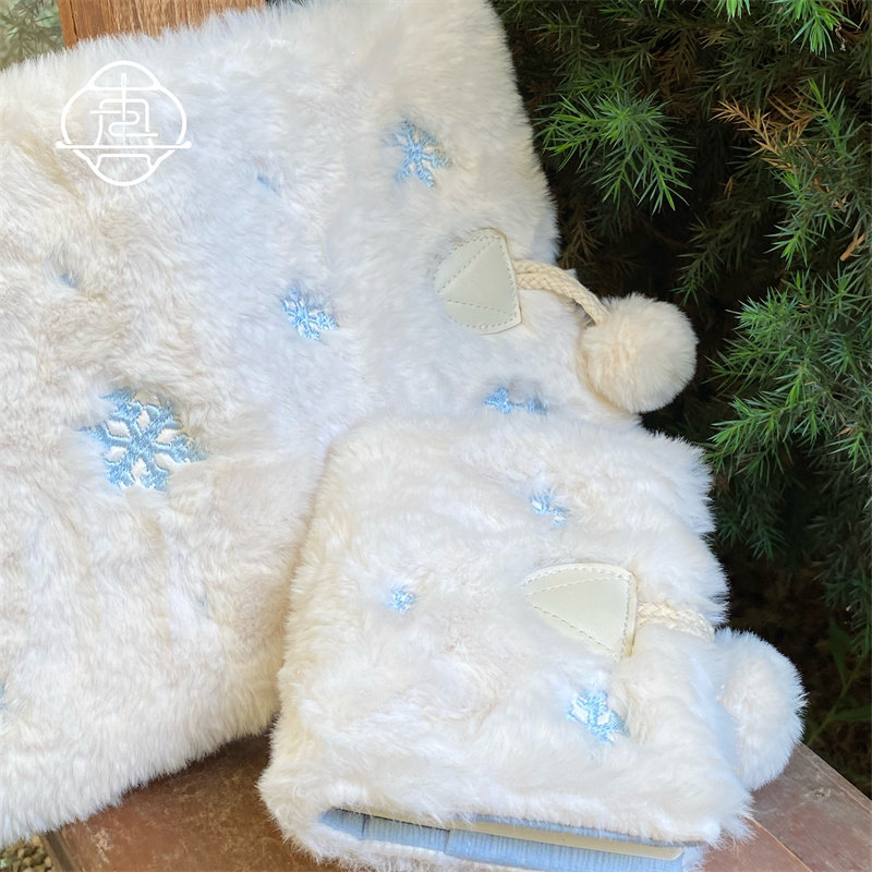 真我 雪花本 原创毛绒刺绣雪花手账帐本手工布书衣日记本笔记本,淘宝优惠券,粉丝福利购,淘宝优惠卷