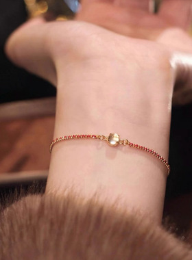 希洛阁新年红绳纯银手链编织手串送女友闺蜜2026年马年礼物